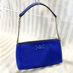 Kate Spade Shoulder Bag Blue Gold chain purse shoulder bright vivid